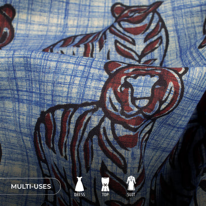 Animal Bagru Handblock Pure Cotton Fabric