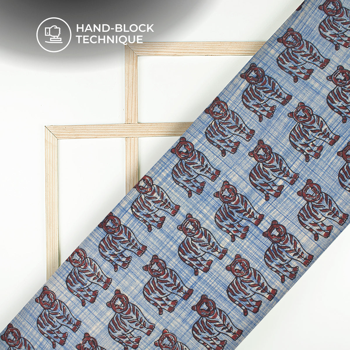 Animal Bagru Handblock Pure Cotton Fabric