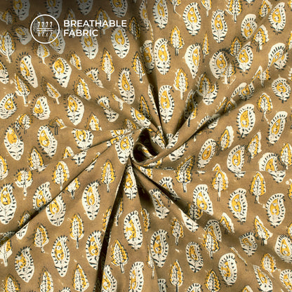 Paisley Bagru Handblock Pure Cotton Fabric