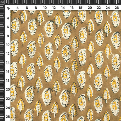 Paisley Bagru Handblock Pure Cotton Fabric
