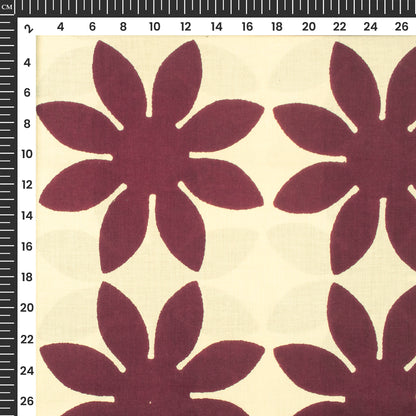 Floral Bagru Handblock Pure Cotton Fabric