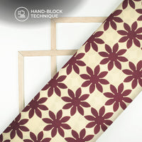 Floral Bagru Handblock Pure Cotton Fabric