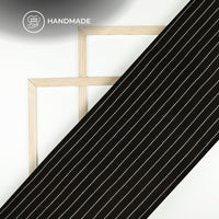 Black And White Stripes Dobby Handloom Cotton Fabric