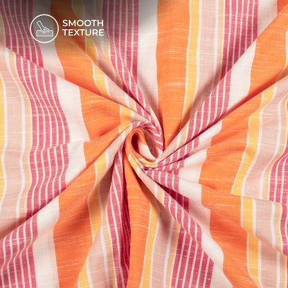 Exclusive Slub Stripes Pure Handloom Cotton Fabric