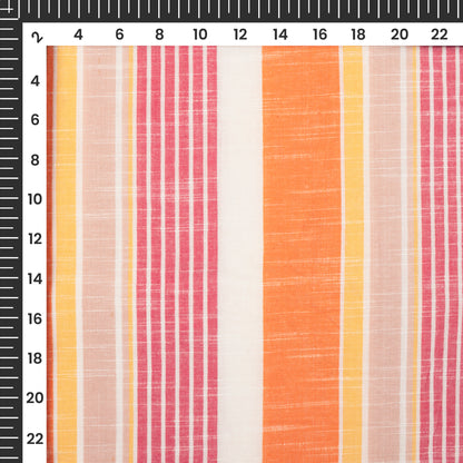 Exclusive Slub Stripes Pure Handloom Cotton Fabric