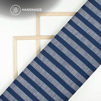 Exclusive Ribbed Dobby Stripes Pure Handloom Cotton Slub Fabric