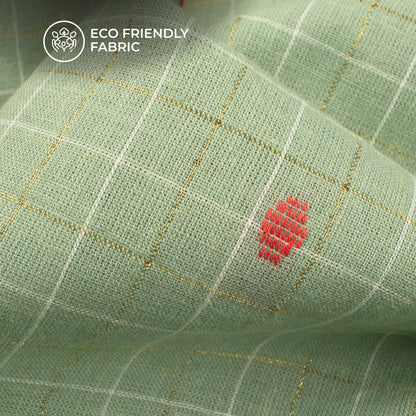 Exclusive Dobby Butta Pure Handloom Cotton Slub Fabric