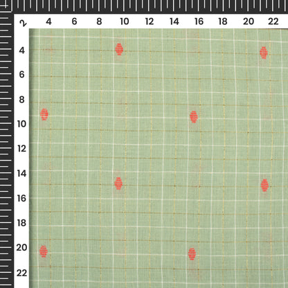Exclusive Dobby Butta Pure Handloom Cotton Slub Fabric