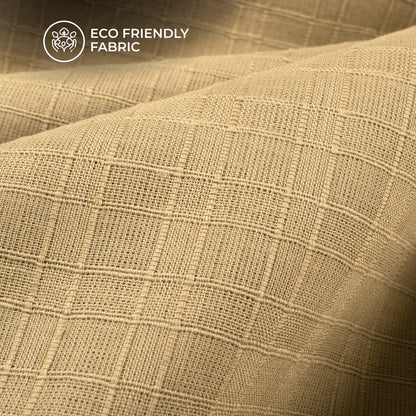 Exclusive Ribbed Checks Pure Handloom Cotton Slub Fabric