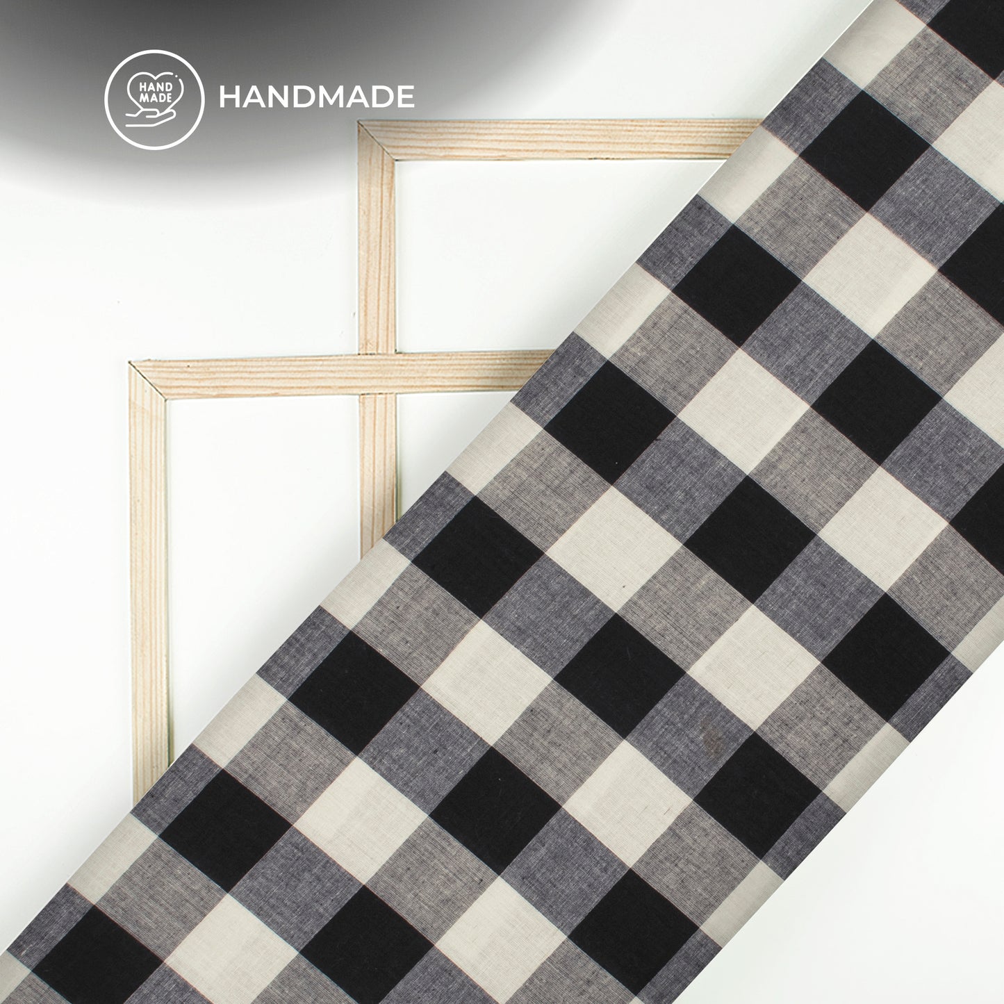 Exclusive Checks Pure Handloom Cotton Slub Fabric