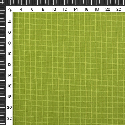 Exclusive Ribbed Checks Pure Handloom Cotton Slub Fabric