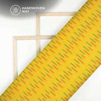 Bright Yellow Pre-Washed Pochampally Ikat Cotton Fabric
