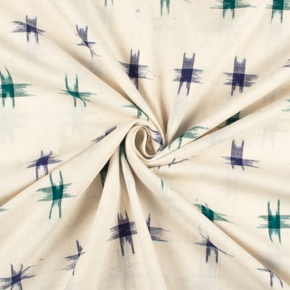 Pre-Washed Pochampally Double Ikat Cotton Fabric