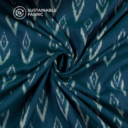 Pre-Washed Pochampally Mercerized Ikat Weave Cotton Fabric