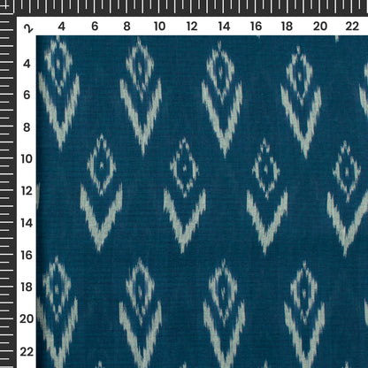 Pre-Washed Pochampally Mercerized Ikat Weave Cotton Fabric
