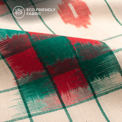 Pre-Washed Pochampally Weave Double Ikat Cotton Fabric