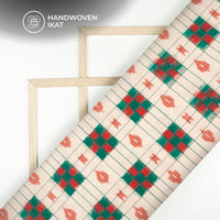 Pre-Washed Pochampally Weave Double Ikat Cotton Fabric