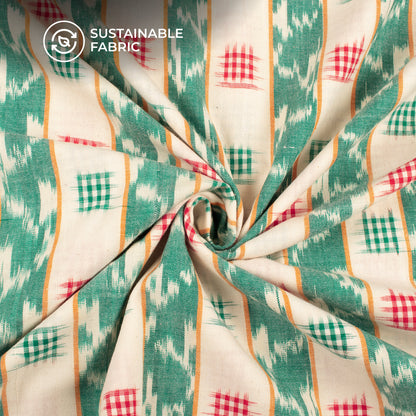Pre-Washed Pochampally Weave Double Ikat Cotton Fabric