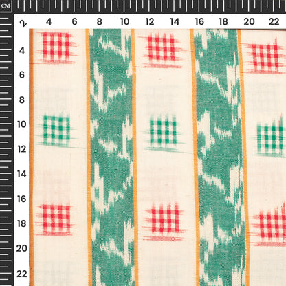 Pre-Washed Pochampally Weave Double Ikat Cotton Fabric