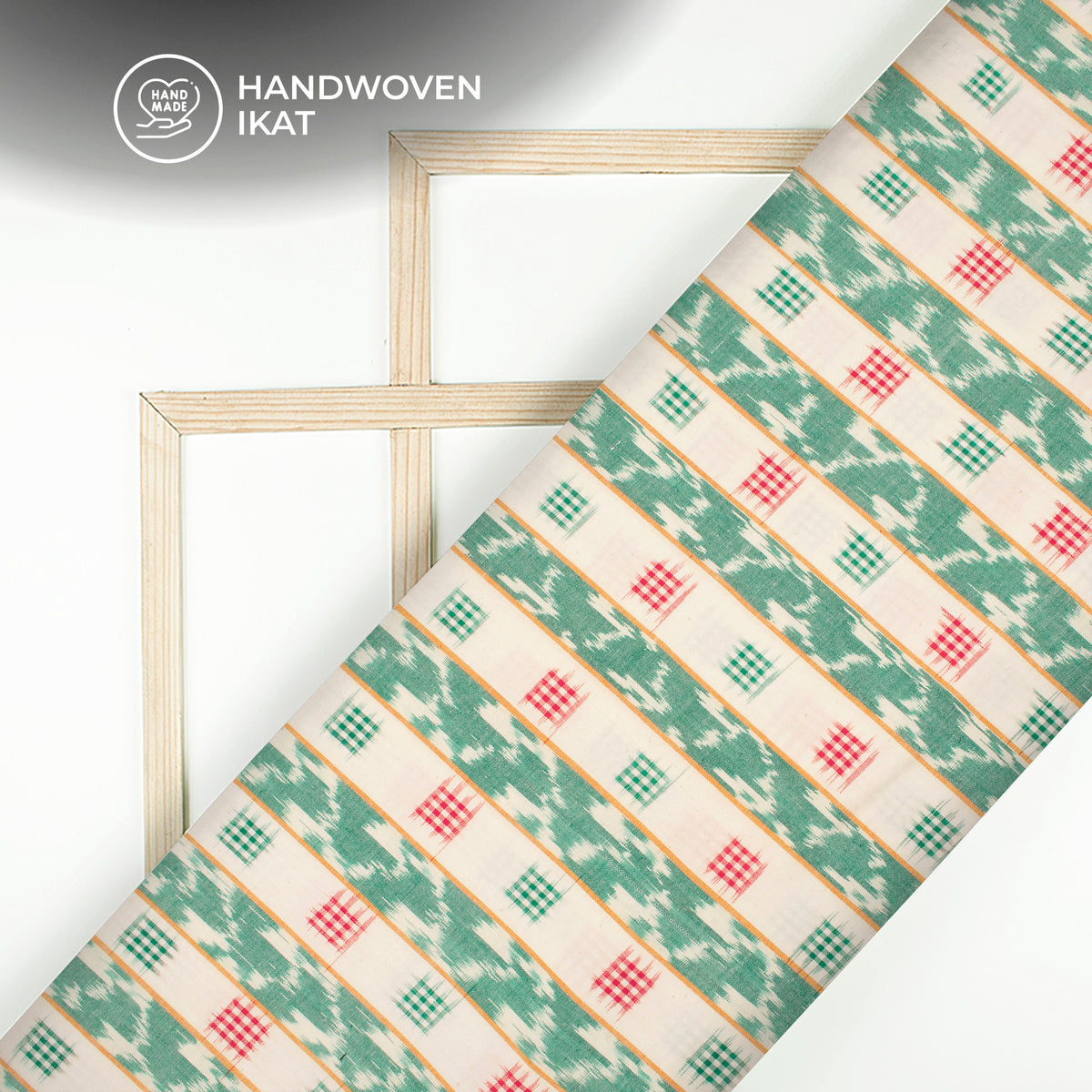 Pre-Washed Pochampally Weave Double Ikat Cotton Fabric