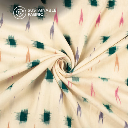 Pre-Washed Pochampally Weave Double Ikat Cotton Fabric