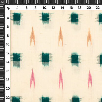Pre-Washed Pochampally Weave Double Ikat Cotton Fabric