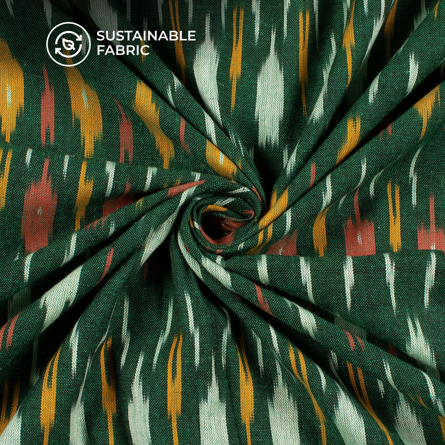 Pre-Washed Pochampally Ikat Weave Cotton Fabric