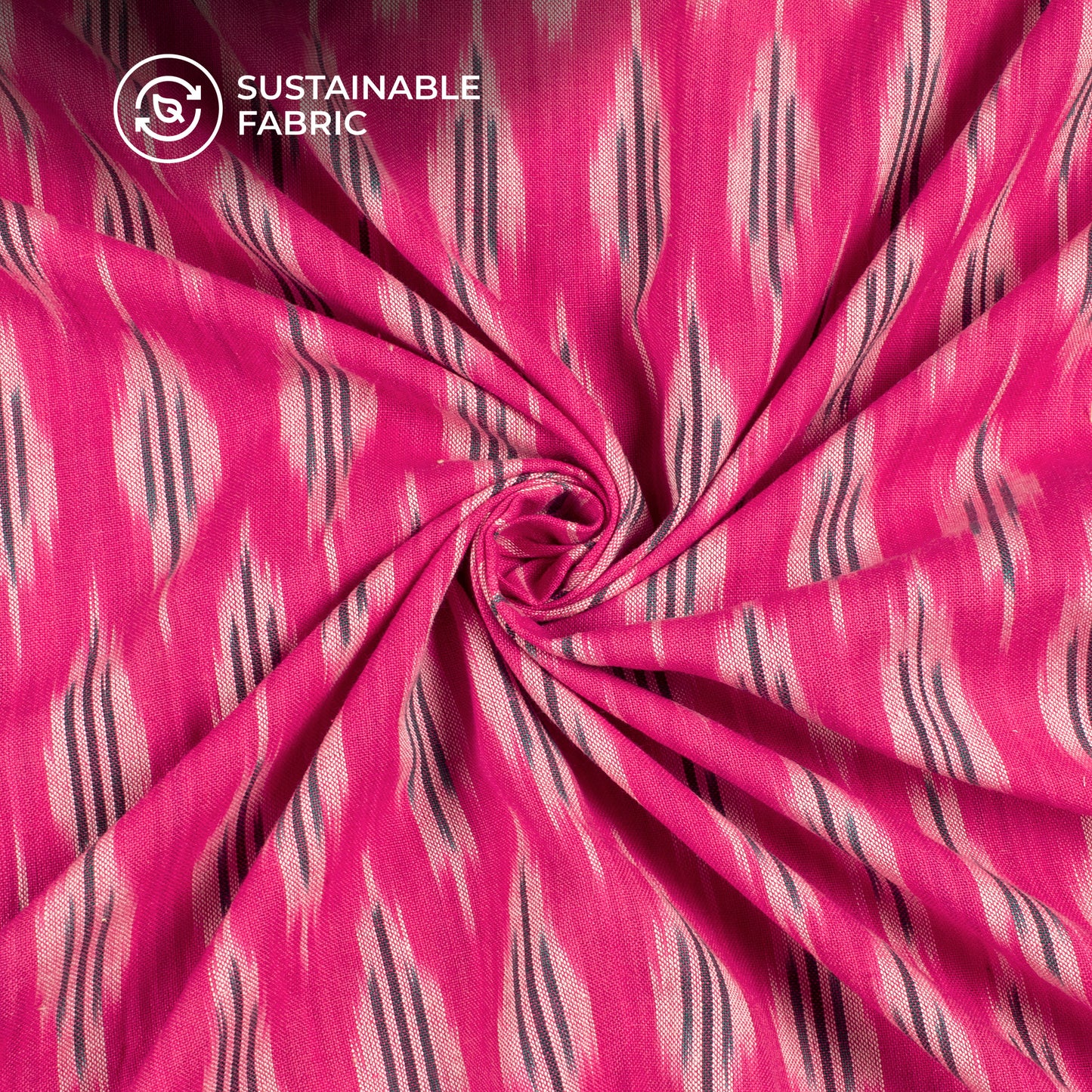 Pre-Washed Pochampally Ikat Weave Cotton Fabric