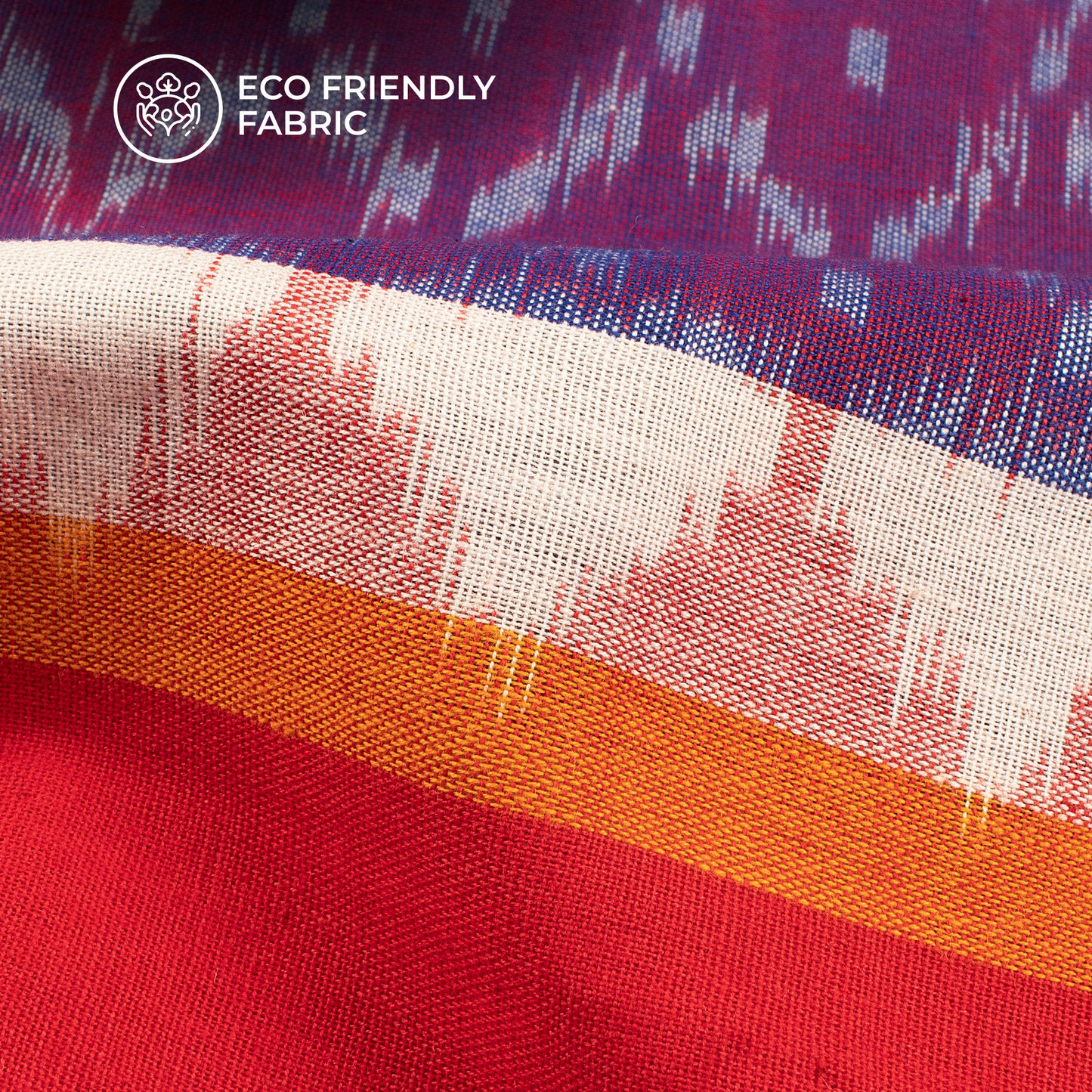 Pre-Washed Pochampally Ikat Weave Cotton Fabric