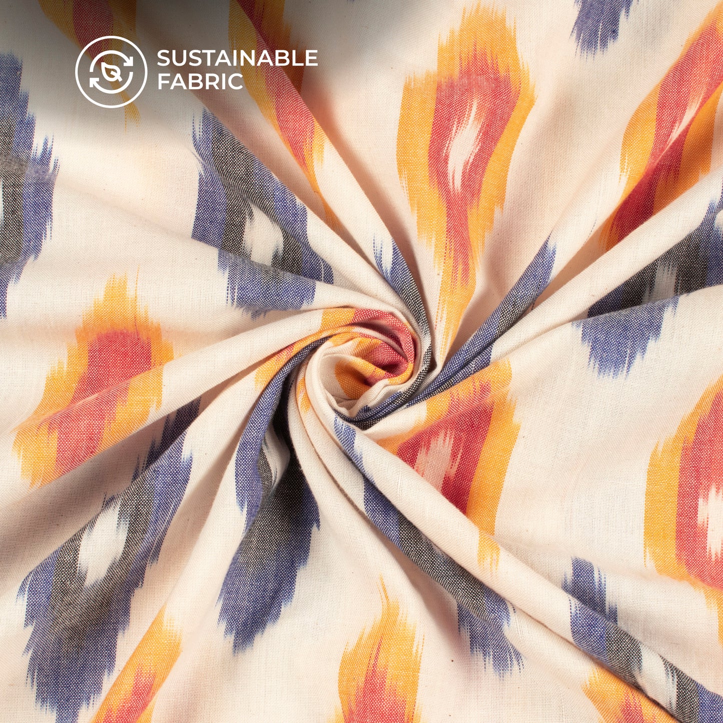 Pre-Washed Pochampally Ikat Weave Cotton Fabric