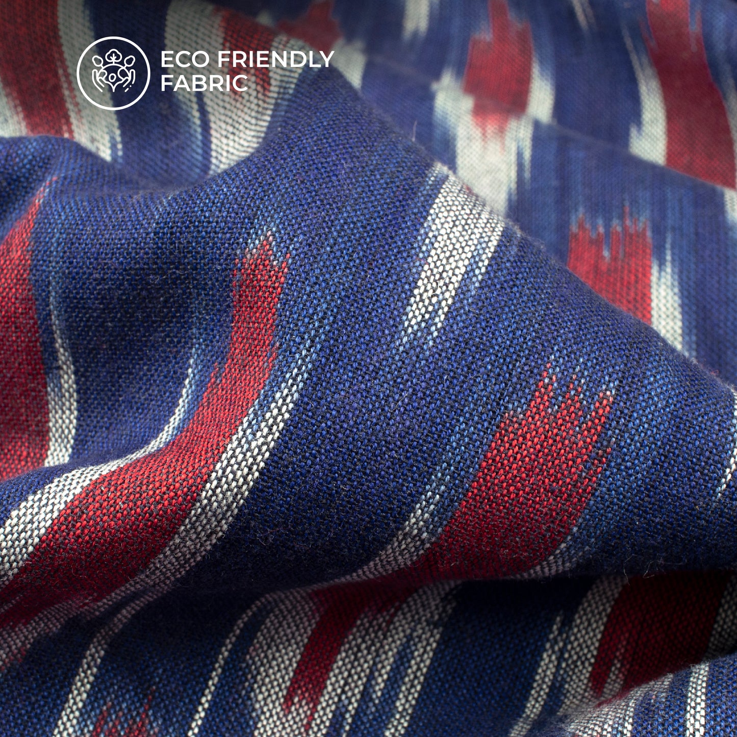 Pre-Washed Pochampally Ikat Weave Cotton Fabric