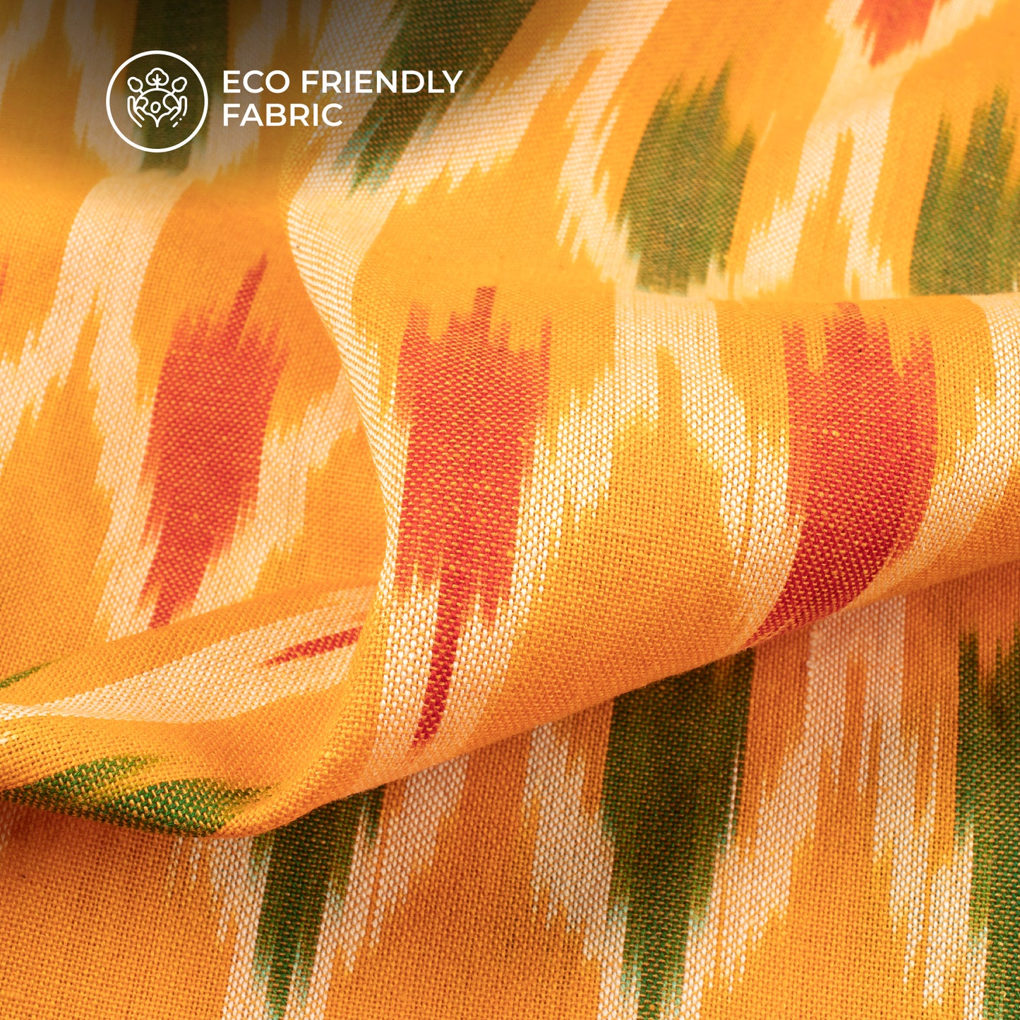 Pre-Washed Pochampally Ikat Weave Cotton Fabric