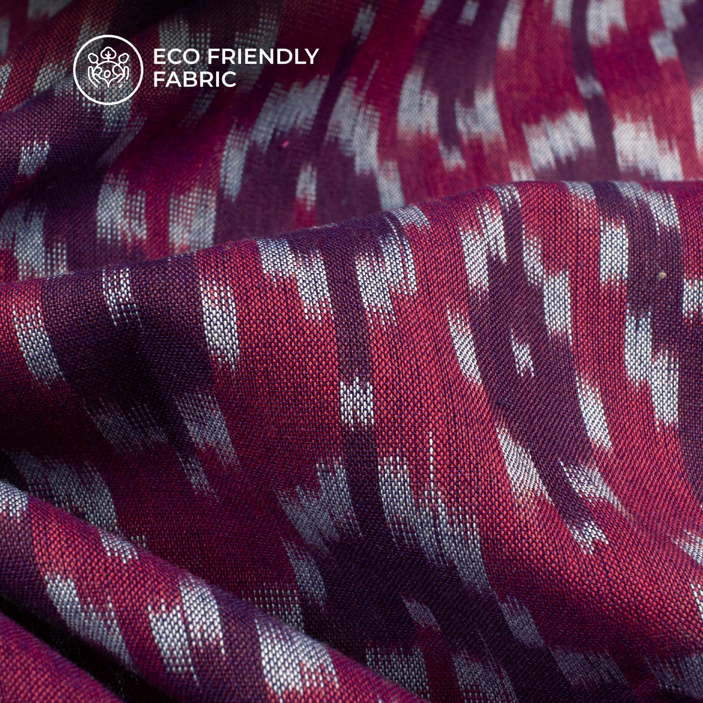 Pre-Washed Pochampally Mercerised Ikat Weave Cotton Fabric