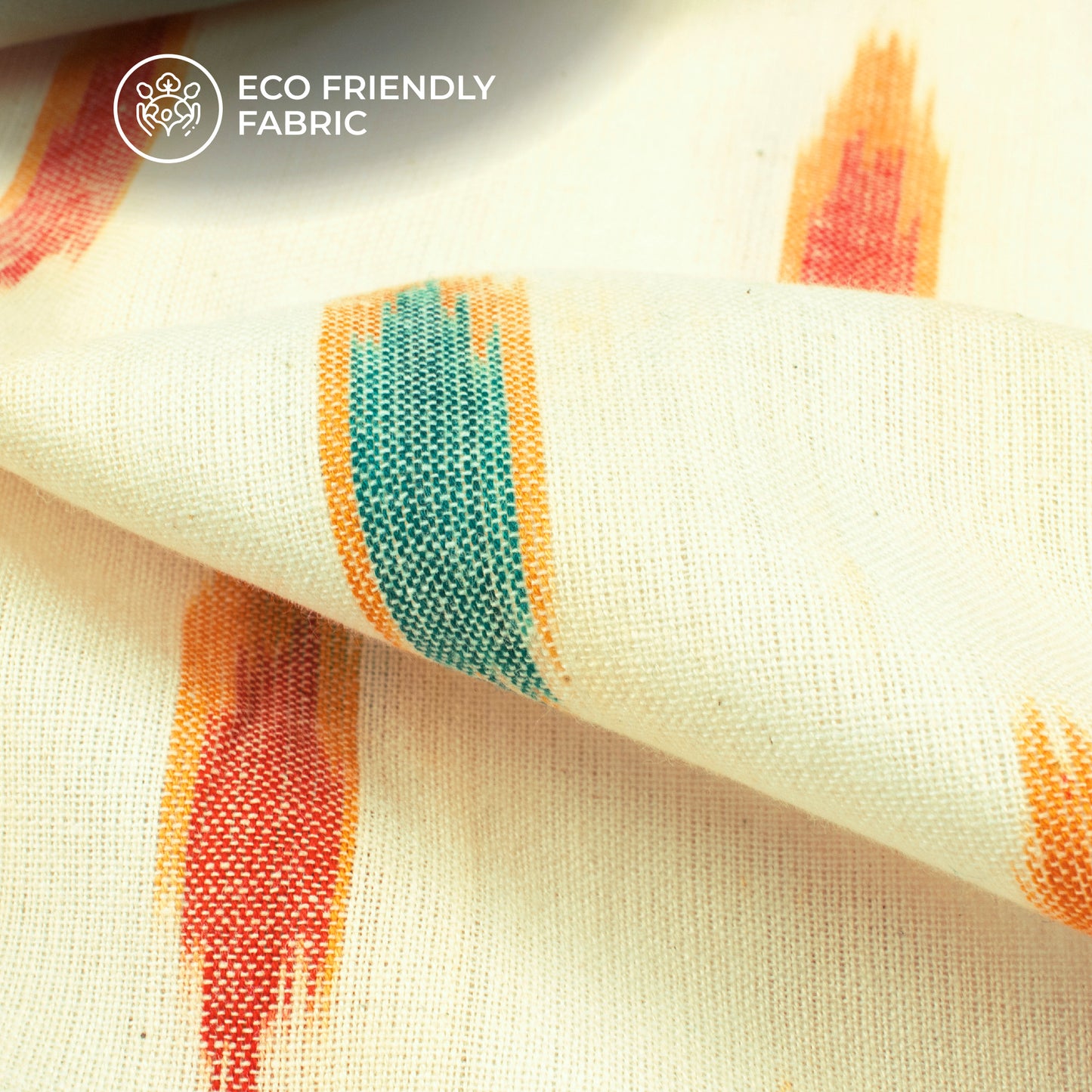 Pre-Washed Pochampally Ikat Weave Cotton Fabric