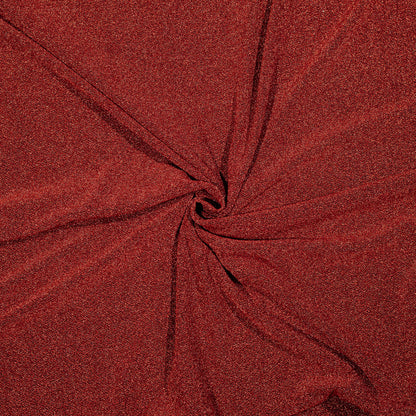 Beautiful Red Mettalic Work On Imported Fabric