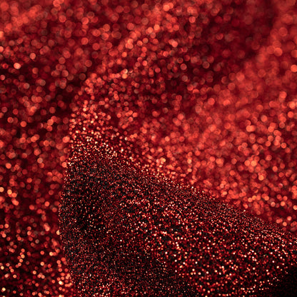 Beautiful Red Mettalic Work On Imported Fabric