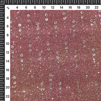 Trendy Magenta Pink Silver Zari Sequins Work On Imported Fabric