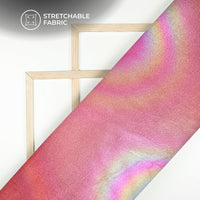 Hot Pink Holographic Dual Tones Galaxy Imported Net Fabric (Width 62 Inches)