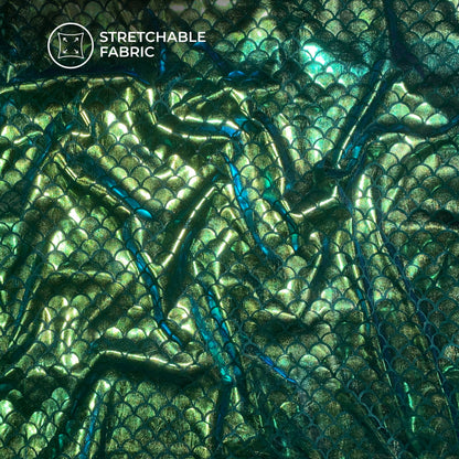 Stunning Scales On Imported Lycra Fabric Fabric