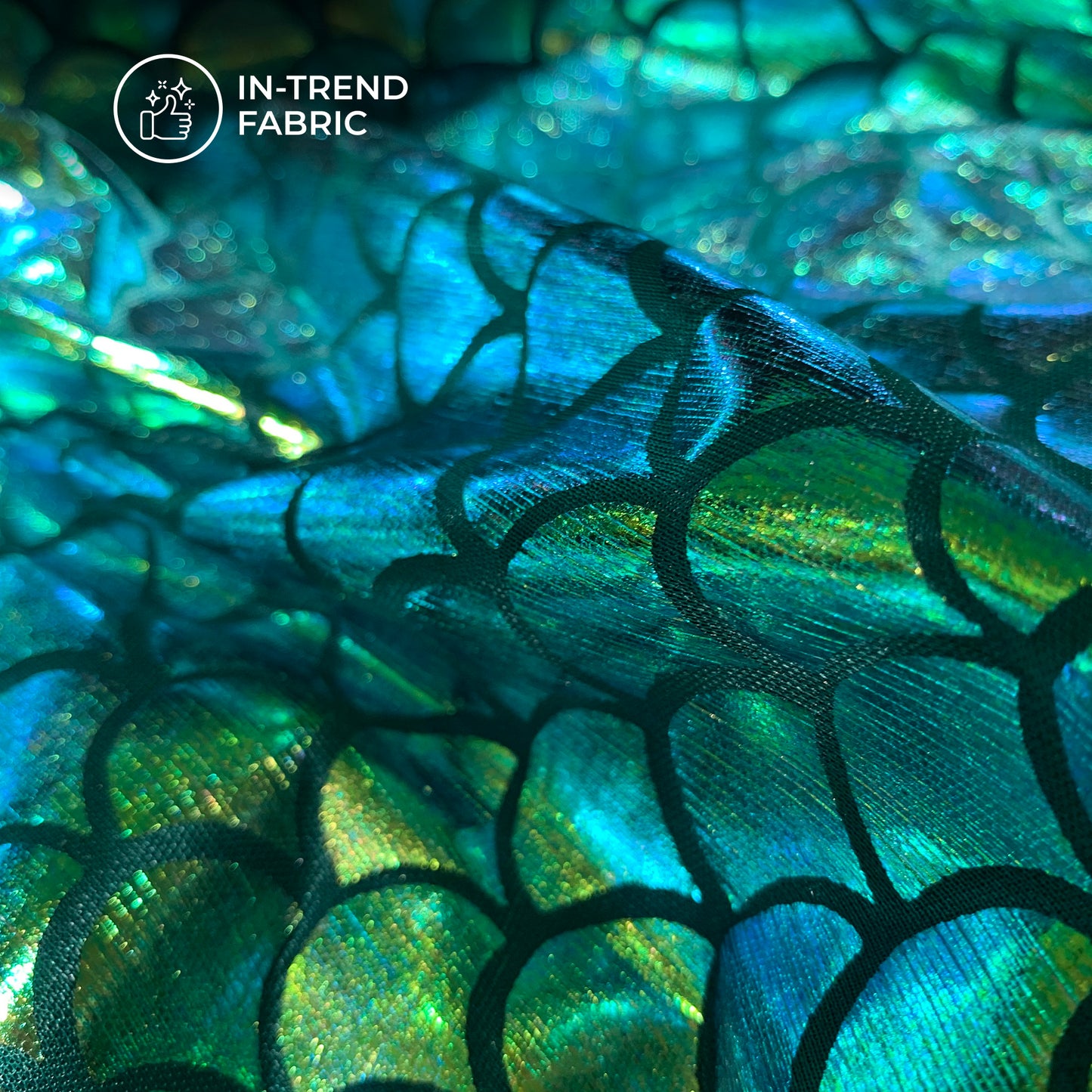 Stunning Scales On Imported Lycra Fabric Fabric