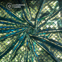 Stunning Scales On Imported Lycra Fabric Fabric