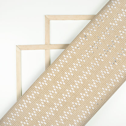 Gorgeous Zari Work With Glitter On Imported Fabric