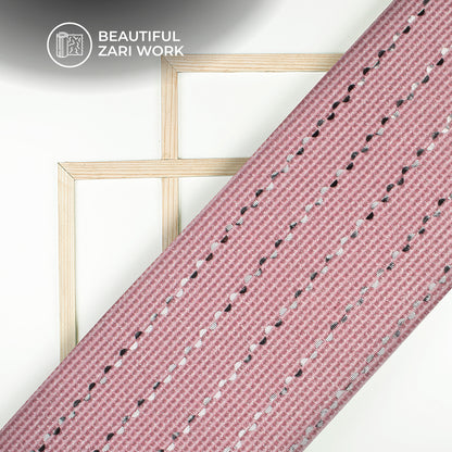 Gorgeous Zari Work With Glitter On Imported Fabric