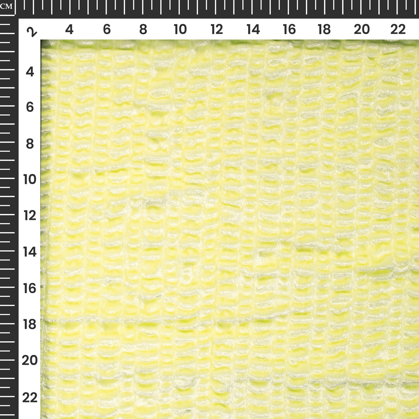 Attractive Yellow Bubble Imported Stretched Velvet Fabric