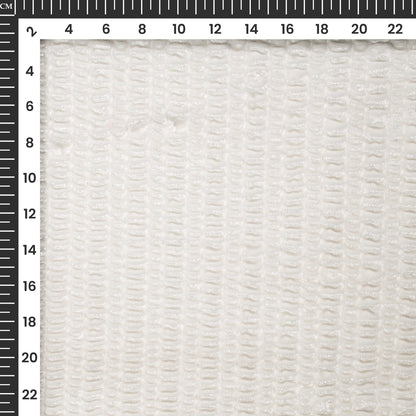 Classic White Bubble Imported Stretched Velvet Fabric