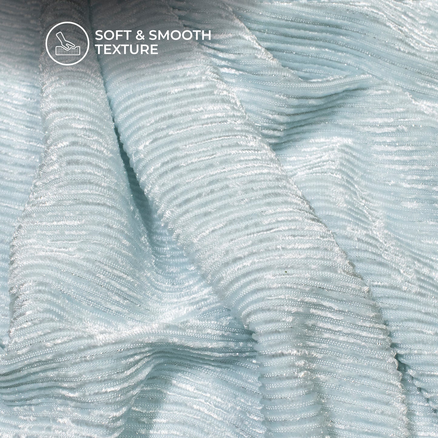 Exclusive Arctic Stripes Luxurious Imported Velvet Fabric