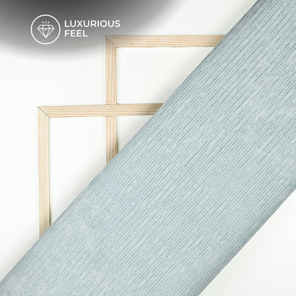 Exclusive Arctic Stripes Luxurious Imported Velvet Fabric