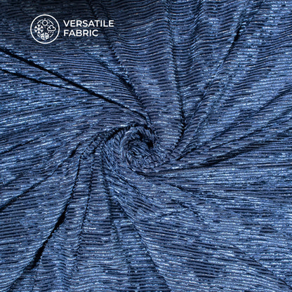 Exclusive Navy Stripes Luxurious Imported Velvet Fabric