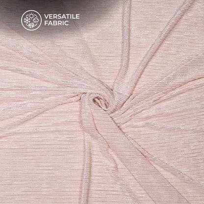 Exclusive Peach Stripes Luxurious Imported Velvet Fabric