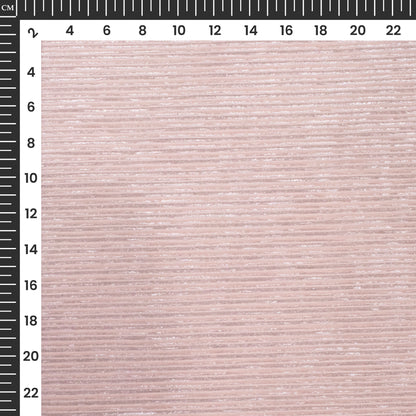 Exclusive Peach Stripes Luxurious Imported Velvet Fabric